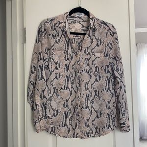 Snakeskin blush pink portofino express shirt